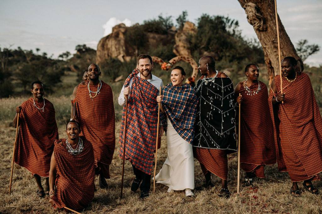 Cérémonie de mariage traditionnelle avec les Massaïs-Image